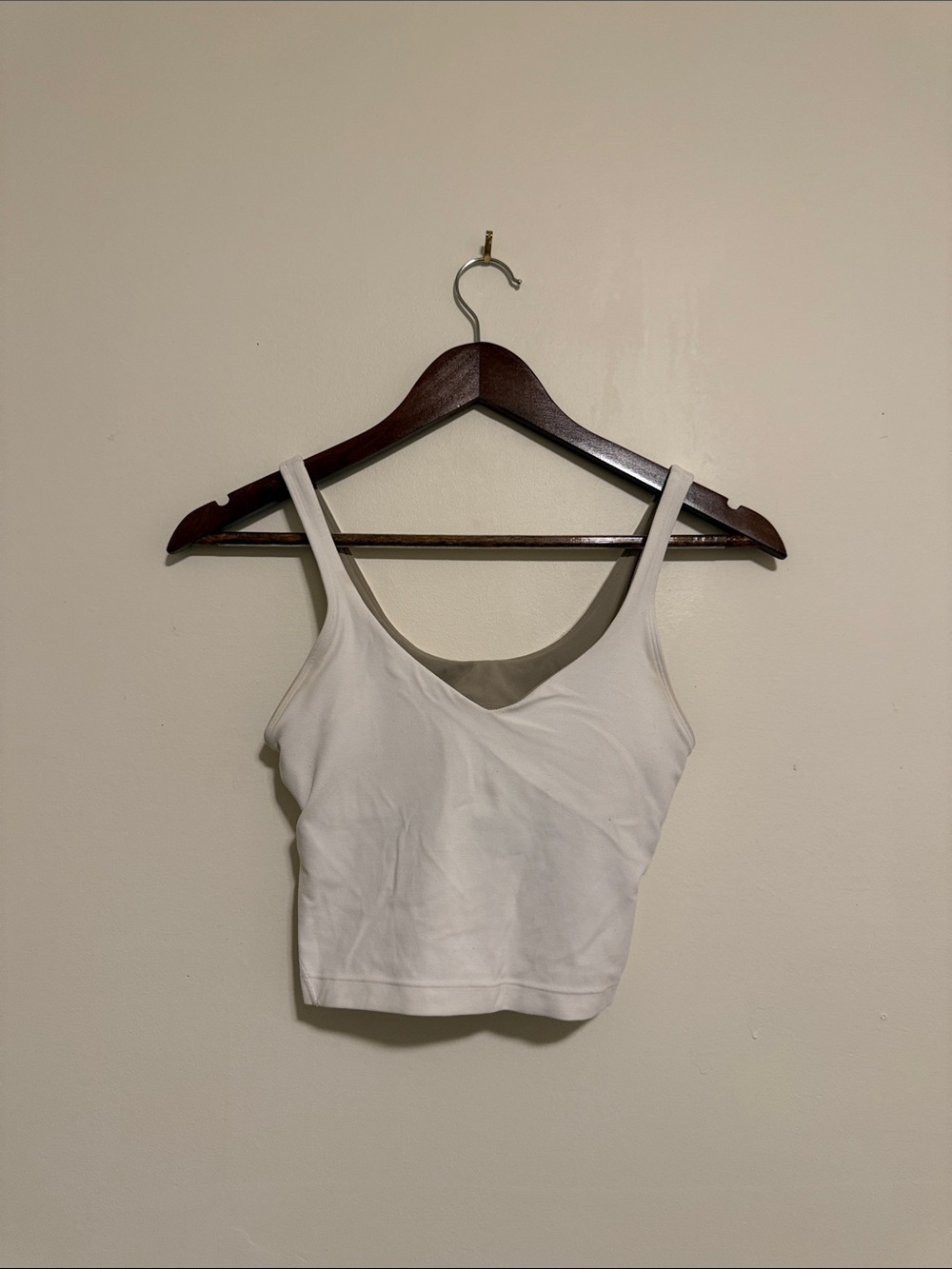 lululemon athletica Align V-Neck White V-Neck Cropped Tank